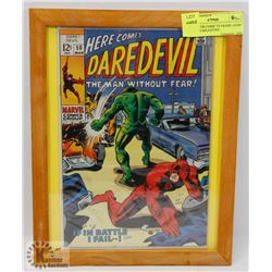 COLLECTOR COMIC IN FRAME -DARE DEVIL #50 MILESTONE
