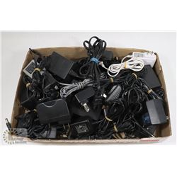 LARGE FLAT OF VARIOUS POWER SUPPLIES & CONNECTORS