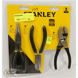 3PC STANLEY PLIERS SET