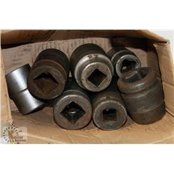 BOX OF ASSORTED 1" SOCKETS