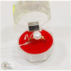 #76-FRESH WATER PEARL WHITE RING