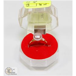 #79-FRESH WATER PEARL LAVENDER  RING