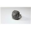 Image 1 : 2)  WHITE TOPAZ CLUSTER STATEMENT RING