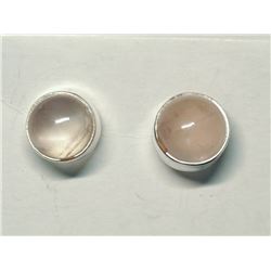 96) STERLING SILVER ROSE QUARTZ EARRINGS