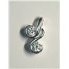Image 1 : 52) STERLING SILVER CUBIC ZIRCONIA PENDANT
