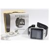 NEW BLK/STAINLESS BLUETOOTH SMARTWATCH W/CAMERA