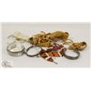 BAG OF ASSORTED BRACELETS INCL LEATHER & ARROW