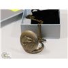Image 1 : NEW BRONZE POCKET WATCH FISH FACE BRONZE CHAIN