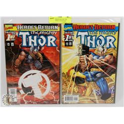 SET OF 2 HEROES RETURN THE MIGHTY THOR #1 STANDARD