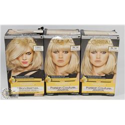 THREE PACKS OF LOREAL PAIR HAIR COLOUR