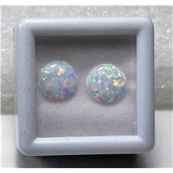 15)  LOT OF 2 MATCHED ROUND LAB CREATED