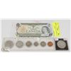 Image 1 : LOT OF 1973 CANADA CURRENCY, $1 BILL, COINS SET,