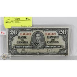 1937 CANADA $20 BILL