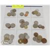 STOCK SHEET OF ASSORTED WORLD COINS