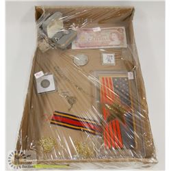 FLAT OF ASSORTED JEWELRY AND COLLECTIBLES