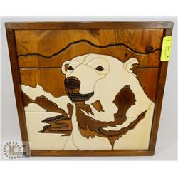 HAND CARVED WOODEN BEAR