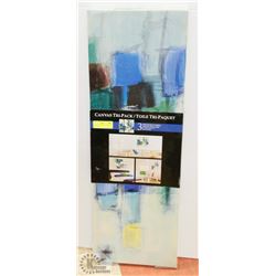 LOT OF 3 NEW CANVAS ABSTRACT PICTURES