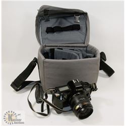 CANON EOS SLR CAMERA WITH LENS, FILTERS, FLASH