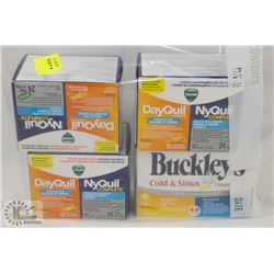 BAG OF ASSORTED COLD MEDICATIONS