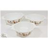 Image 1 : 3 PC FLORAL PYREX SET