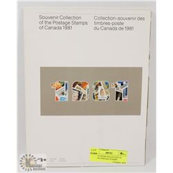 1981 SOUVENIR COLLECTION OF CANADA POSTAGE STAMPS