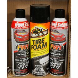 FLAT W/2 NEW CANS OF "FAST WAX CANADA"