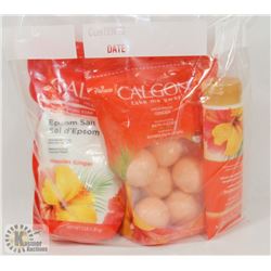 BAG OF ASSORTED CALGON BATH PRODUCTS