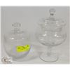 Image 1 : PAIR OF GLASS CANDY JARS