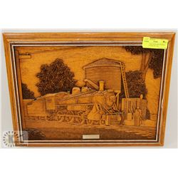 "AT THE JUNCTION" KIM MURRAY WOODCUTTING W/ COA