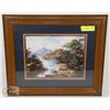Image 1 : D. GIMEDILO SIGNED FRAMED PRINT "BEAR AND CUBS"