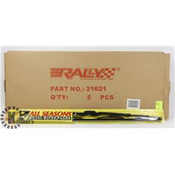 LOT OF 10 ALL SEASON 21" WIPER BLADES.