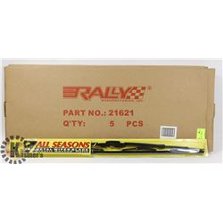 LOT OF 10 ALL SEASON 21" WIPER BLADES.