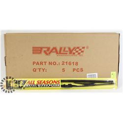 LOT OF 10 ALL SEASON 18" WIPER BLADES.