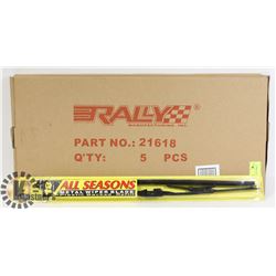 LOT OF 10 ALL SEASON 18" WIPER BLADES.