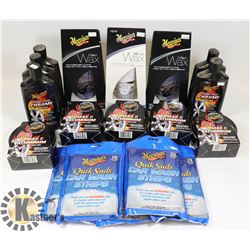BOX OF ASSORTED MEGUIARS PRODUCTS INCL