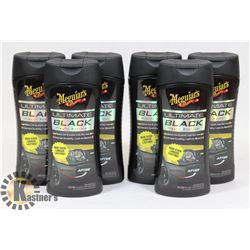 LOT OF 6 MEGUIARS ULTIMATE BLACK PLASTIC RESTORER
