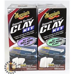 LOT OF 4 MEGUIARS SMOOTH SURFACE CLAY KITS
