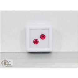 #22-MATCHING PAIR EARRING RED RUBY GEMSTONE 2.0CT