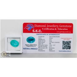 #11-GENUINE GREEN EMERALD GEMSTONE 9.47 CT