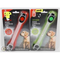 LOT OF TWO NEW! LED DOG COLLARS