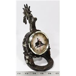 HORSE SHOE SPUR DESK CLOCK