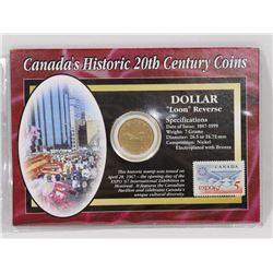 CANADIAN 1989 REVERSE LOON COIN WITH EXPO67 FIVE