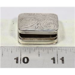 ORNATE STERLING SILVER SNUFF BOX