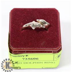 STAMPED .925 DOLPHIN RING