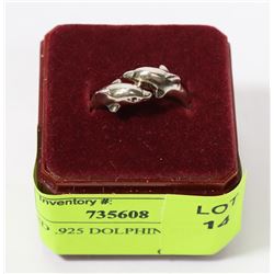 STAMPED .925 DOLPHIN RING