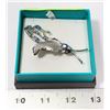 Image 1 : STERLING SILVER AND RHINESTONE BROOCH