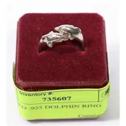 STAMPED .925 DOLPHIN RING