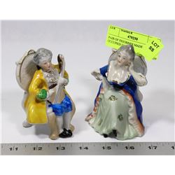 PAIR OF FIGURINES MADE IN OCCUPIED JAPAN.