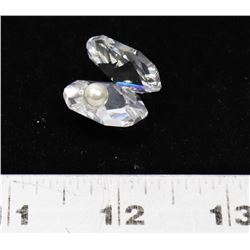 SWAROVSKI CLAM SHELL W/REAL PEARL  RETIRED FIGURE