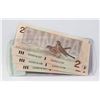 Image 1 : 3 CANADIAN UNC 1986 ROBIN 2 DOLLAR BILLS CONS S/N